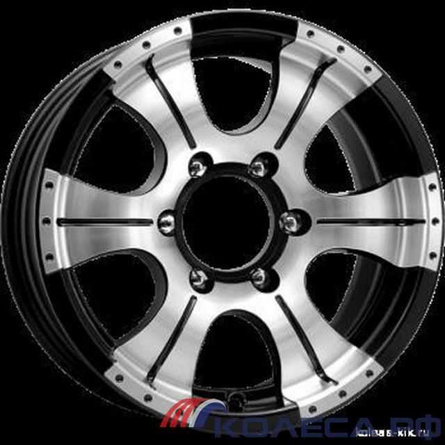 Литые диски Кик Байконур (КС465М) 8/16 6x139.7 ET20 d108.5 АЛМАЗ ЧЁРНЫЙ