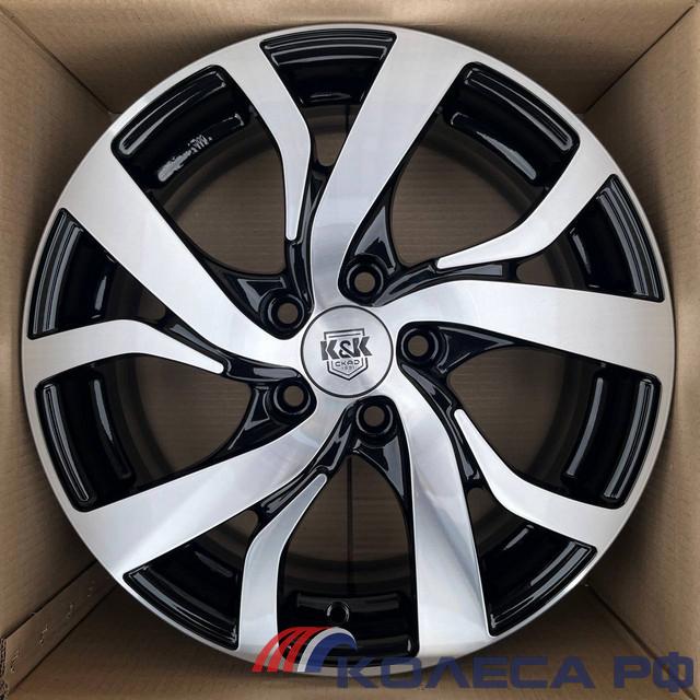 Литые диски Кик Палермо (КС607) 6.5/16 5x108 ET50 d63.35 АЛМАЗ ЧЁРНЫЙ