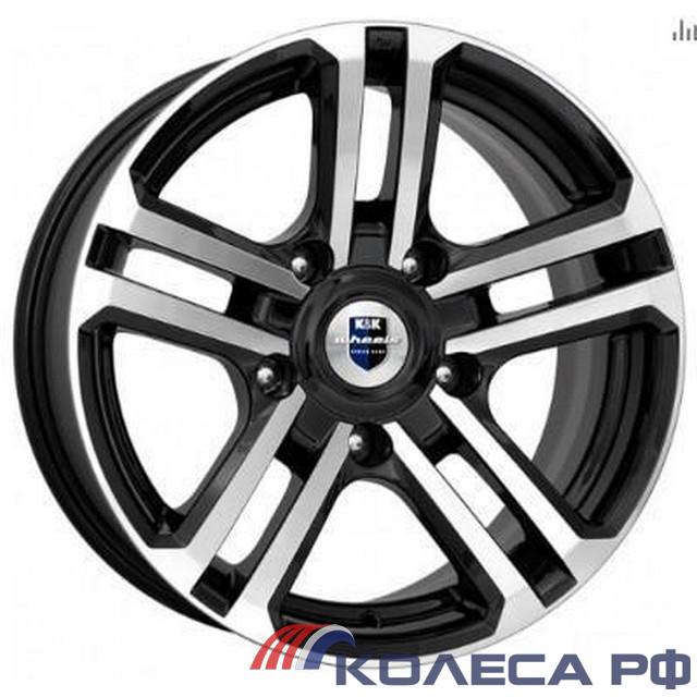 Литые диски Кик Палладика (КС591) 7/16 5x139.7 ET5 d110.1 АЛМАЗ ЧЁРНЫЙ