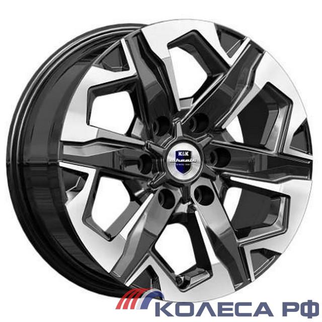 Литые диски Кик Тейт (КС1050) 7.5/17 6x139.7 ET25 d78.1 АЛМАЗ ЧЁРНЫЙ