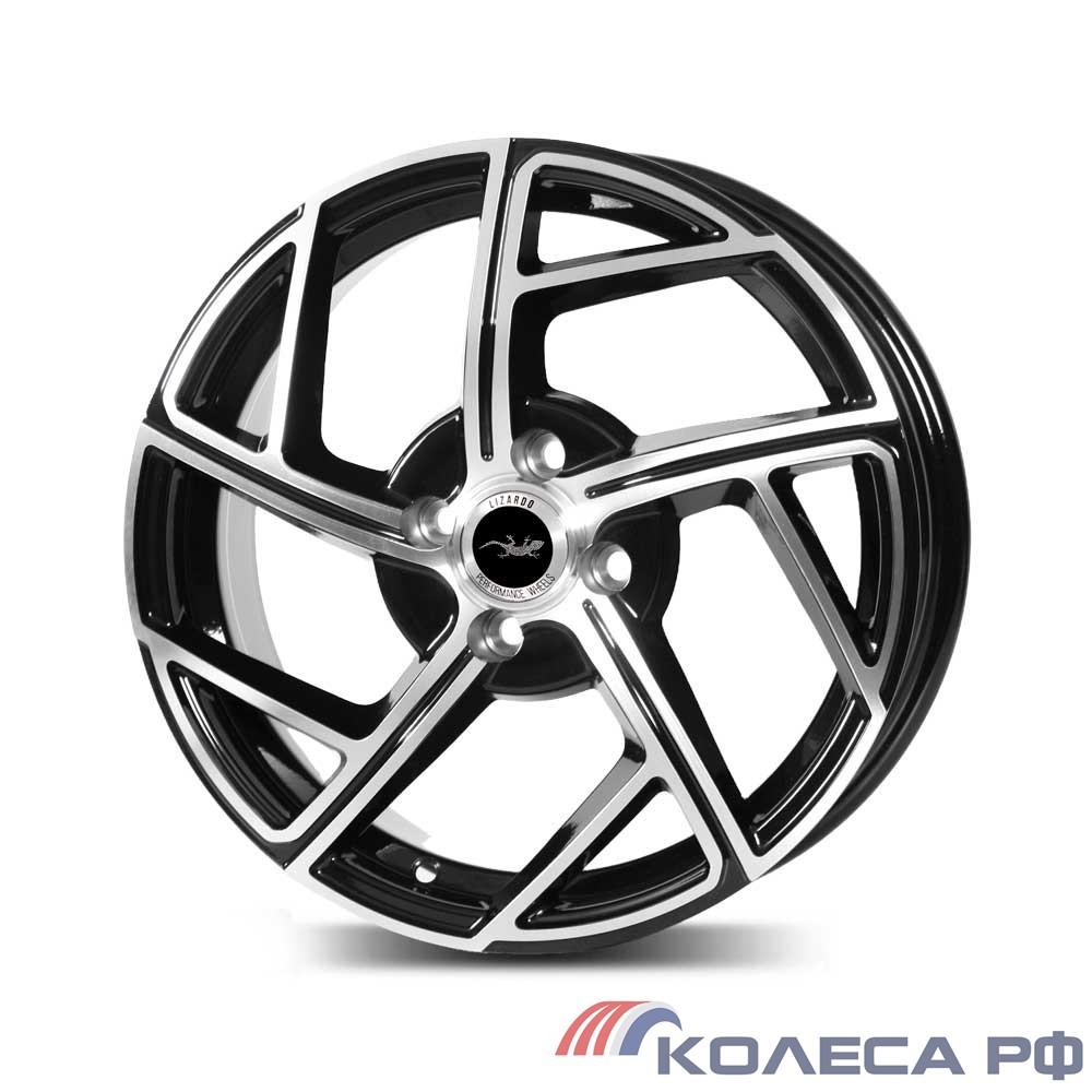 Литые диски Lizardo 777 6.5/16 5x100 ET38 d57.1 ЧЕРНЫЙ ГЛЯНЕЦ С ПОЛИРОВКОЙ