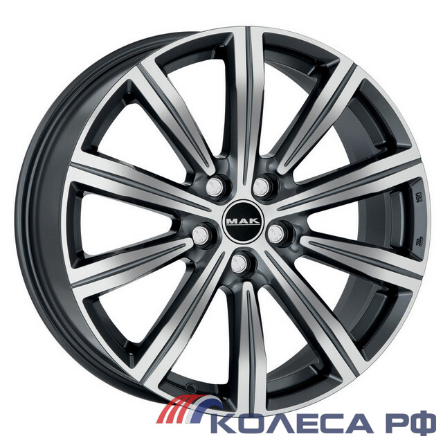 Литые диски Mak Birmingham 8.5/20 5x120 ET45 d65.1 GUN METMIRROR FACE