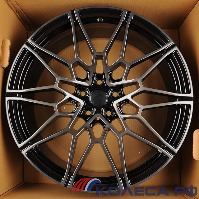 Литые диски KoKo Kuture 122-2 9.5/21 5x112 ET43 d66.6 GLOSS BLACK BRUSH WITH DARK TINT