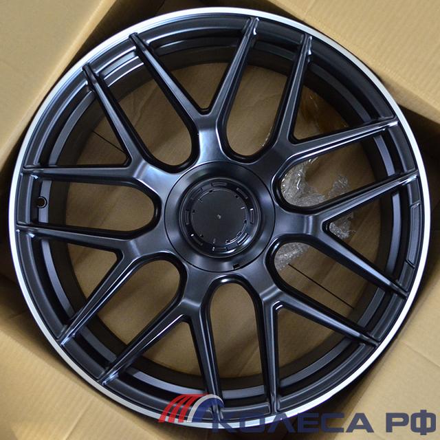 Литые диски Powcan 3S5318 11/22 5x112 ET47 d66.6 BLACK MATT WITH LIP POLISH