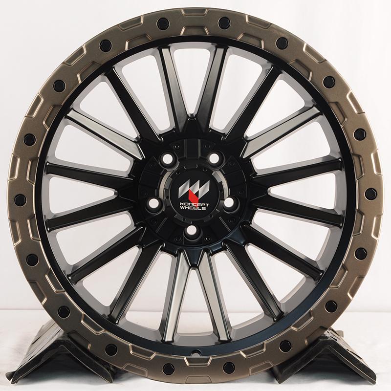 Литые диски Zumbo Wheels A0294 10/20 5x127 ET-24 d78.3 MATTE BLACK WITH BRONZ LIP