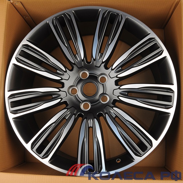 Литые диски Anzoo для Land Rover H716F 9.5/22 5x120 ET45 d72.6 GRAPHITE GREY MACHINED