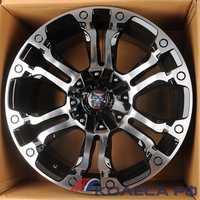 Литые диски Anzoo JT133-8 9/18 6x139.7 ET0 d110.1 BLACK MACHINE FACE