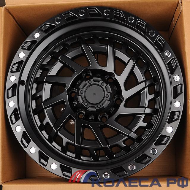 Литые диски Anzoo JT195-8 9/18 6x139.7 ET0 d110.1 MATT BLACKSILVER RIVETS