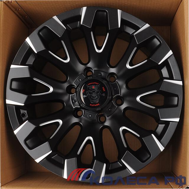 Литые диски Anzoo JT255-7 9/17 6x114.3 ET0 d66.1 MATT BLACKMILLING SPOKE