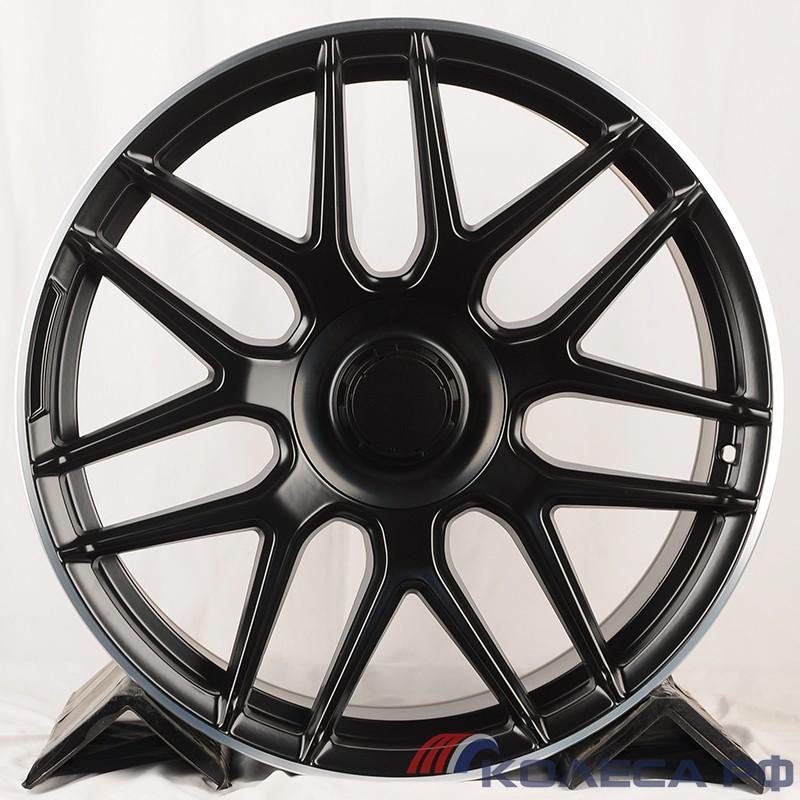 Литые диски KoKo Kuture для Mercedes-Benz K7050 10/22 5x130 ET36 d84.1 BLACK MATT WITH LIP POLISH