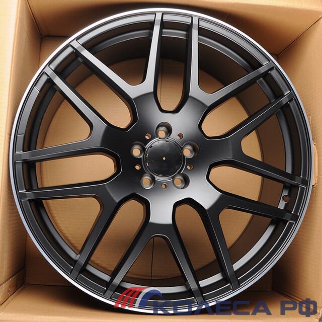 Литые диски Luistone LW1622 10/22 5x112 ET50 d66.6 BLACK MATT WITH LIP POLISH