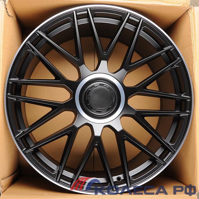 Литые диски Powcan Y0207 9.5/20 5x112 ET43 d66.6 MATT BLACK MACHINED LIP