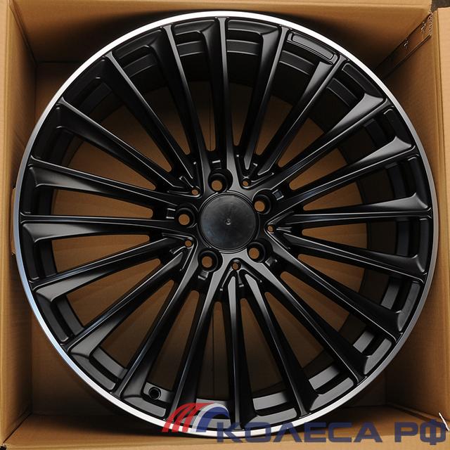 Литые диски Powcan Y5909B 8.5/20 5x112 ET35 d66.6 BLACK MATT WITH LIP POLISH