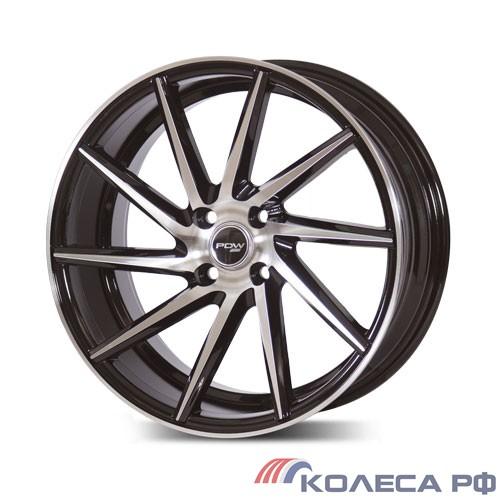 Литые диски Pdw 1022Left 7/16 4x100 ET30 d60.1 ЧЕРНЫЙ ГЛЯНЕЦ С ПОЛИРОВКОЙ