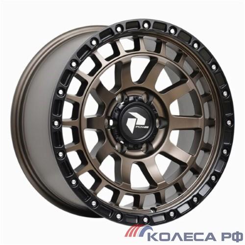 Литые диски Pdw 2105 8.5/18 6x139.7 ET24 d100.1 БРОНЗОВЫЙ МАТОВЫЙ ЧЕРНАЯ ПОЛКА