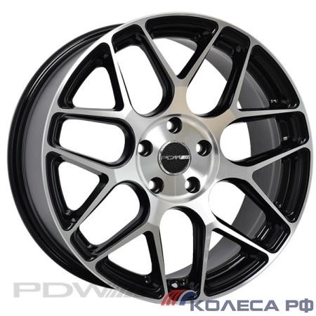 Литые диски Pdw P40SC 8/18 5x108 ET40 d67.1 ЧЕРНЫЙ ГЛЯНЕЦ С ПОЛИРОВКОЙ