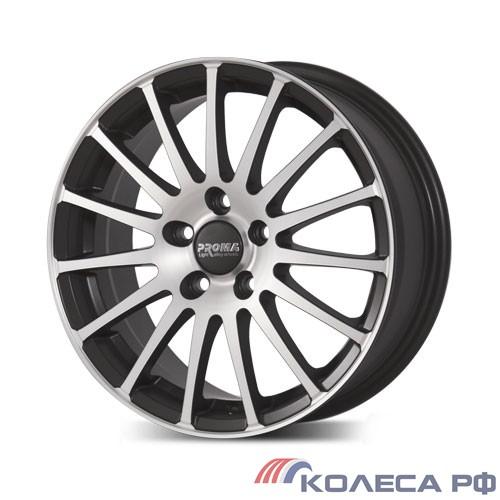Литые диски Proma RS 6.5/16 5x100 ET38 d57.1 ЧЕРНЫЙ МАТОВЫЙ С ПОЛИРОВКОЙ