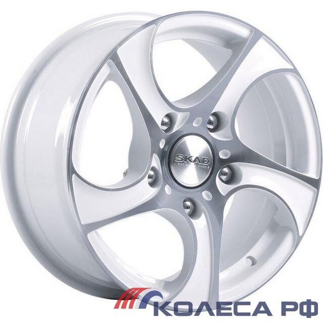 Литые диски Скад Вихрь 7/16 5x139.7 ET40 d98.5 АЛМАЗ БЕЛЫЙ