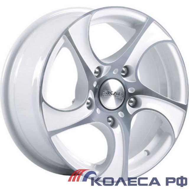Литые диски Скад ВИХРЬ 7/16 5x139.7 ET40 d98.5 АЛМАЗБЕЛЫЙ