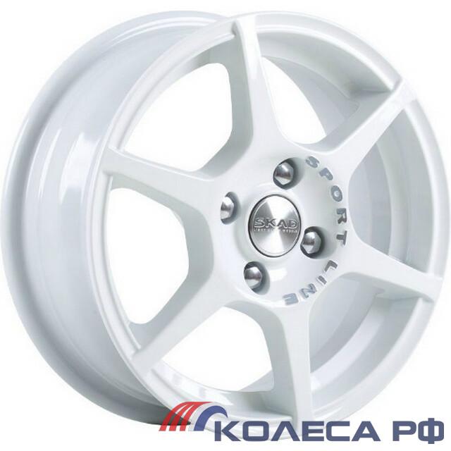 Литые диски Скад ЯГУАР 5.5/14 4x98 ET38 d58.6 АЛМАЗБЕЛЫЙ
