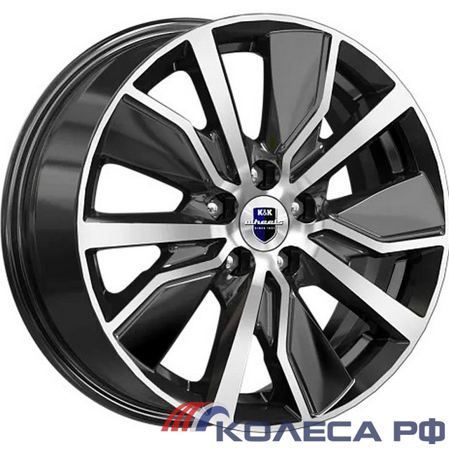 Литые диски Кик Гамбит (КС961) 6.5/16 5x112 ET38 d57.1 АЛМАЗ ЧЁРНЫЙ