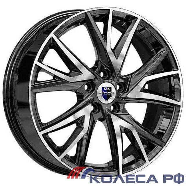 Литые диски Кик Кайлас (КС1054) 6.5/18 5x112 ET43 d57.1 АЛМАЗ ЧЁРНЫЙ