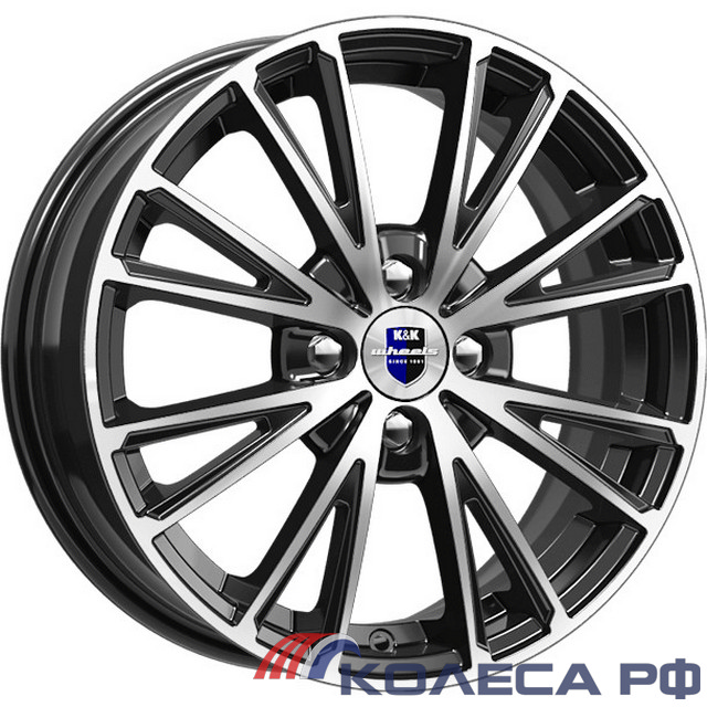 Литые диски Кик Меандр (КС879) 6/16 4x100 ET40 d67.1 АЛМАЗ ЧЁРНЫЙ