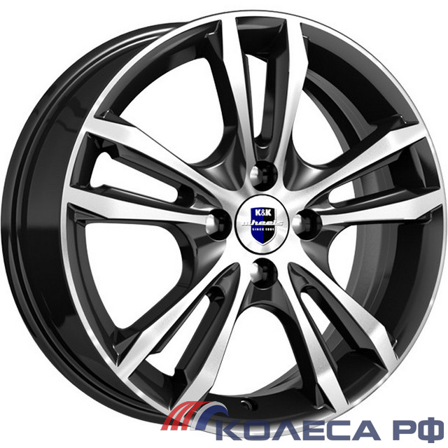 Литые диски Кик Samara (КС866) 6/16 5x100 ET40 d67.1 АЛМАЗ ЧЁРНЫЙ
