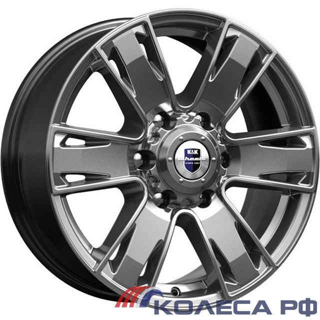 Литые диски Кик Севенна (КС726) 7/17 6x139.7 ET33 d100.1 ДАРК ПЛАТИНУМ