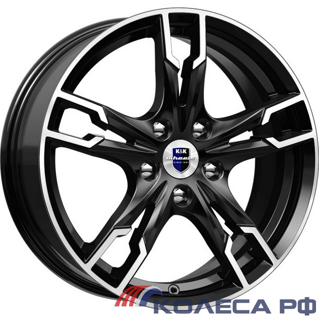 Литые диски Кик Солар (КС875) 7/17 5x108 ET43 d67.1 АЛМАЗ ЧЁРНЫЙ