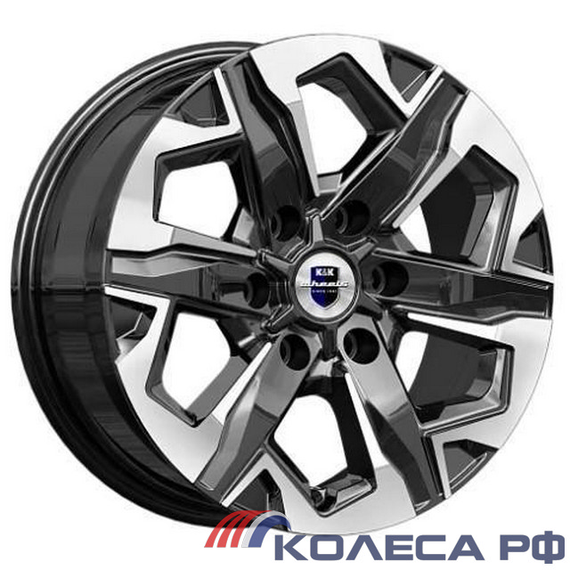 Литые диски Кик Тейт (КС1050) 7.5/17 6x139.7 ET38 d67.1 АЛМАЗ ЧЁРНЫЙ