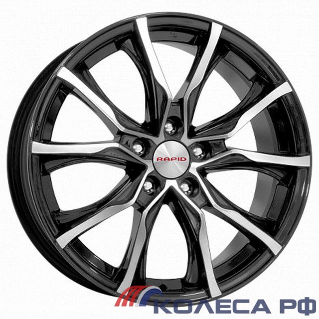 Литые диски Кик Твист (КС697M) 7.5/17 5x112 ET51 d57.1 АЛМАЗ ЧЁРНЫЙ