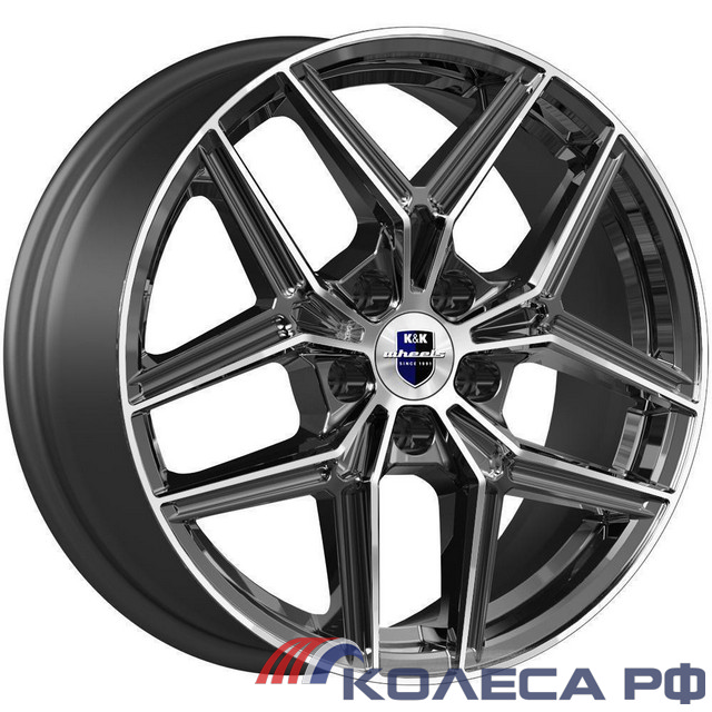 Литые диски Кик Юнион (КС1025) 7/17 5x114.3 ET38 d67.1 АЛМАЗ ЧЁРНЫЙ