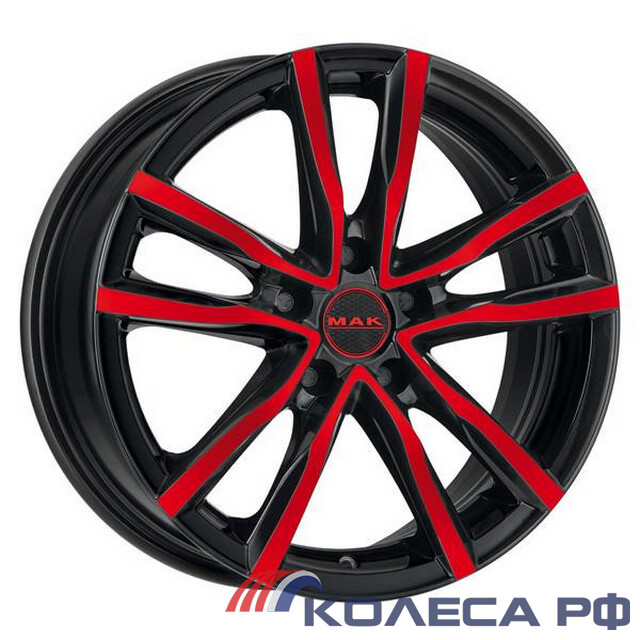 Литые диски Mak Milano 7/17 5x114.3 ET40 d76 BLACK AND RED