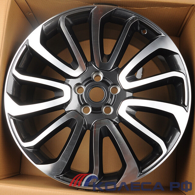 Литые диски Anzoo Autoparts H702D 9.5/22 5x120 ET49 d72.4 BLACK MACHINED FACE
