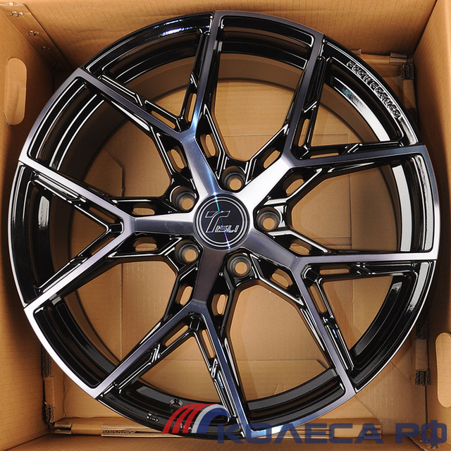 Литые диски Tisli для Exeed Hyperion H 8.5/19 5x108 ET42 d65.1 BLACK FACE MACHINED WITH BLACK COAT