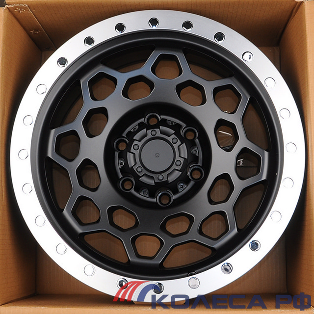 Литые диски Anzoo для Ford JT240-7 8.5/17 6x139.7 ET0 d110.1 MATT BLACKMACHINE LIP