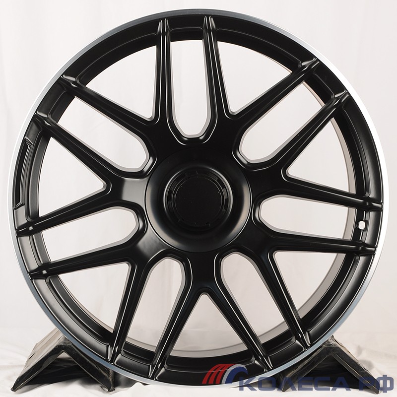 Литые диски KoKo Kuture для Mercedes-Benz K7050 10/22 5x130 ET36 d84.1 BLACK MATT WITH LIP POLISH