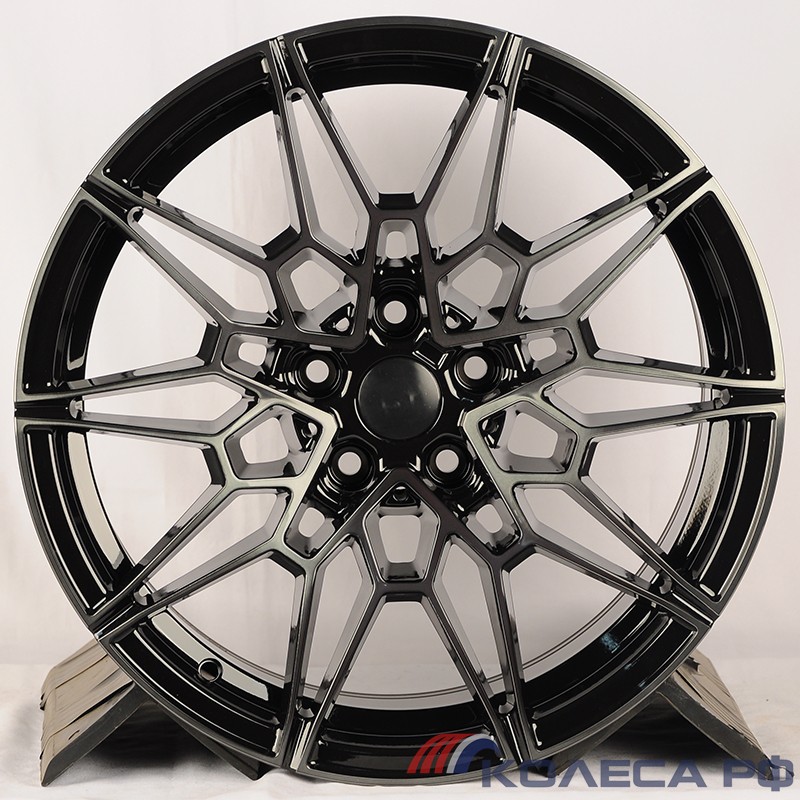 Литые диски Powcan для BMW Y1027 8/19 5x112 ET27 d66.6 BKF BLACK CLEAR (MBB)