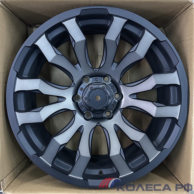 Литые диски KoKo Kuture YF0215 8.5/19 6x139.7 ET35 d106.1 MATT GREY WITH BLACK LIP