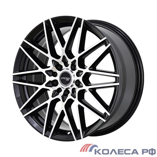 Литые диски Pdw VELOCE 6.5/16 4x100 ET40 d60.1 ЧЕРНЫЙ ГЛЯНЕЦ С ПОЛИРОВКОЙ